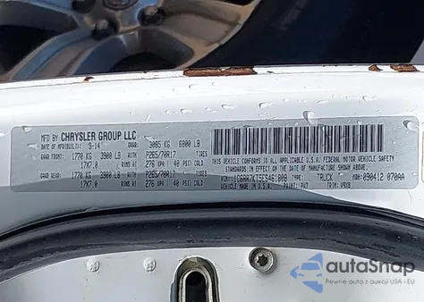 2014 Ram 1500 St из США, поврежденный, VIN 1C6RR7KT5ES461808